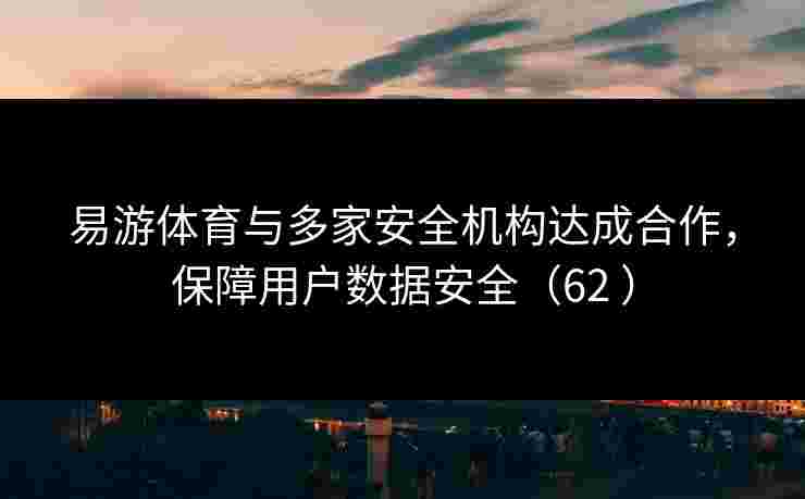 易游体育与多家安全机构达成合作，保障用户数据安全（62 ）